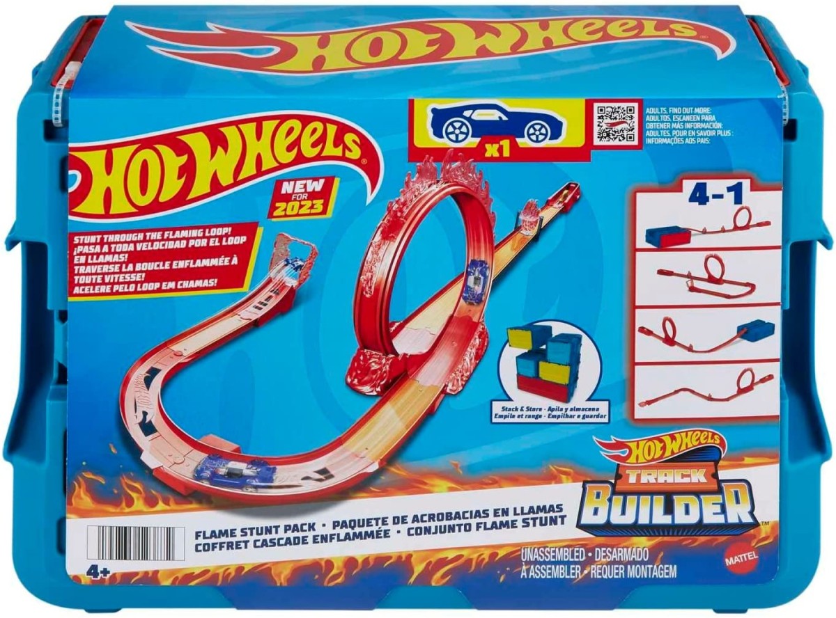 Hot Wheels Track Builder Flame Stunt Pack - Plaza Toymaster