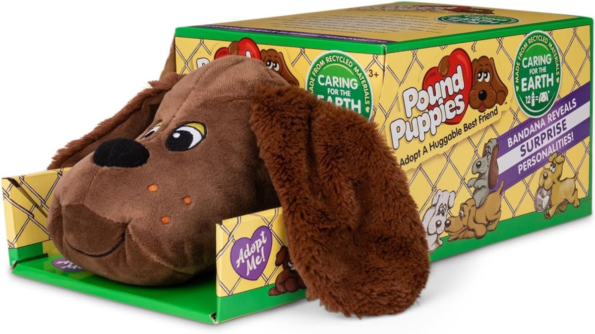 Pound Puppies Classic Dark Brown Plaza Toymaster