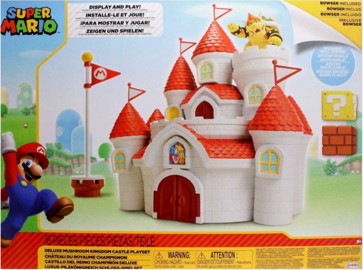 Super Mario Mushroom Kingdom Castle Playset Plaza Toymaster 8402