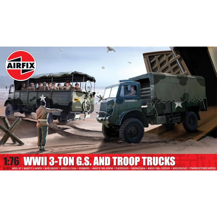 Airfix 1:76 WWII 3-Ton G.S. and Troop Trucks