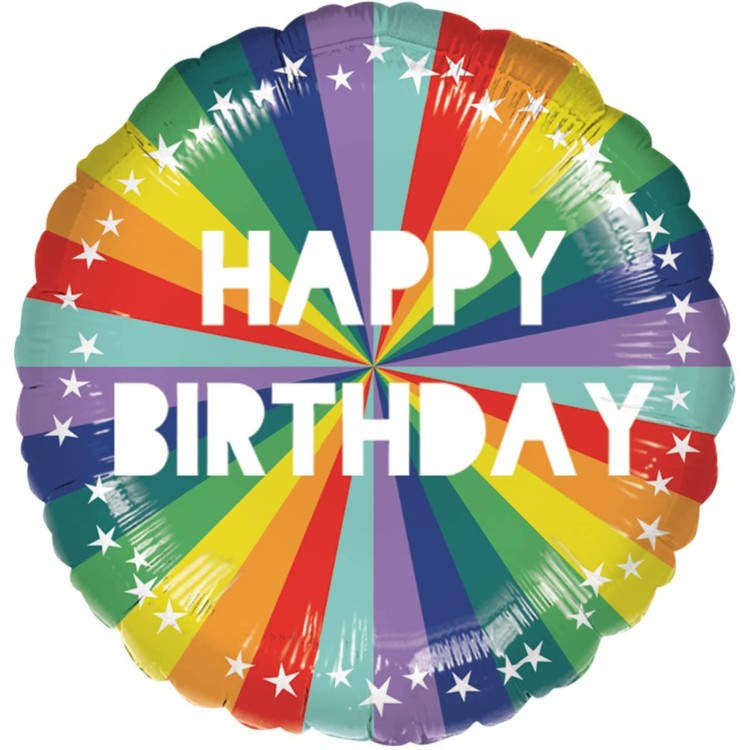 Anagram Happy Birthday Multicolour Foil Helium Balloon