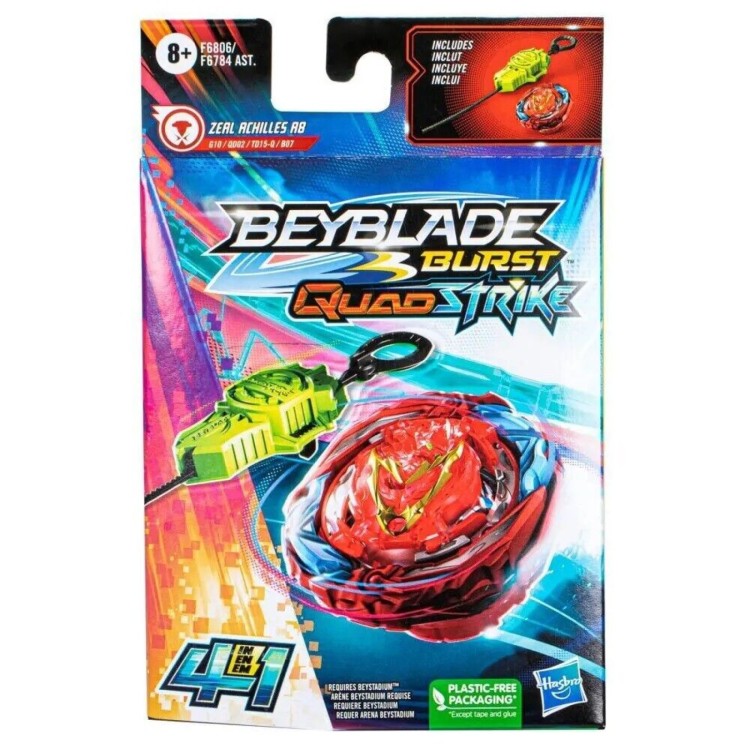 Beyblade Quad Strike Starter Pack - Zeal Achilles A8