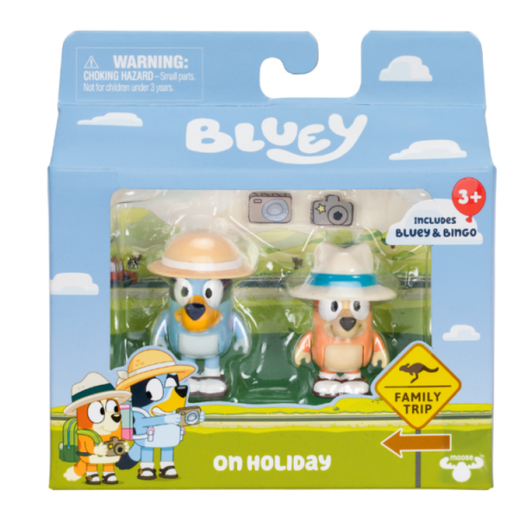 Bluey Figure 2 Pack - On Holiday