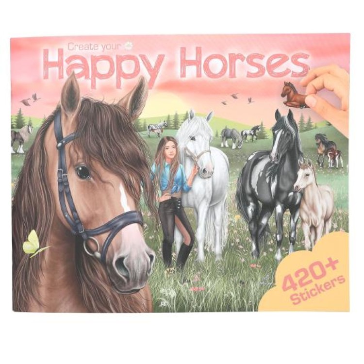 Create Your Happy Horses Sticker Book