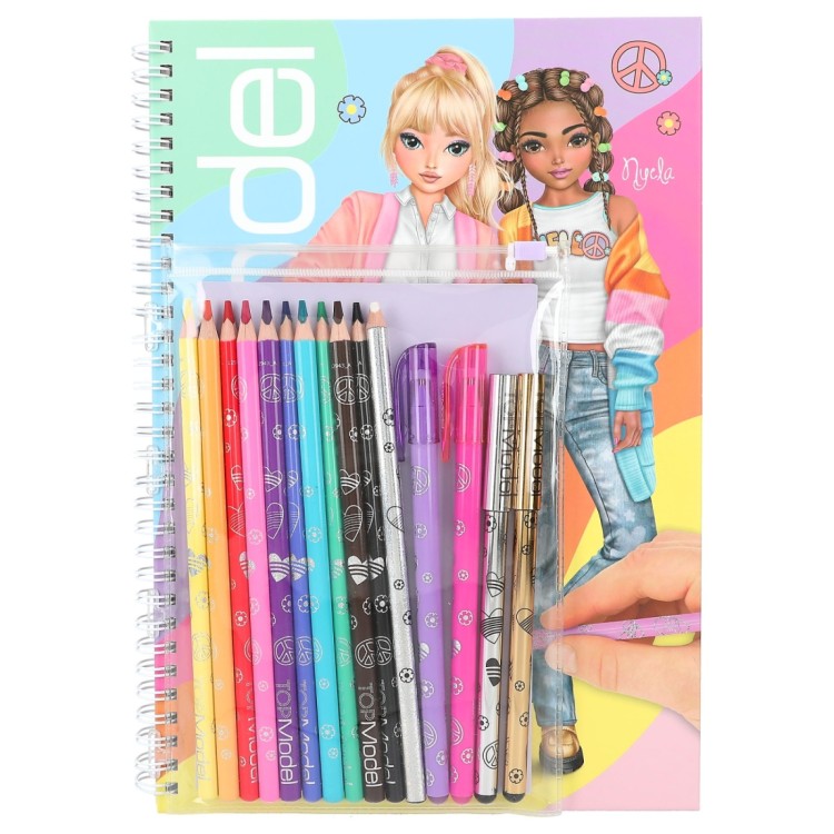 Top Model Colouring Book with Pen Set