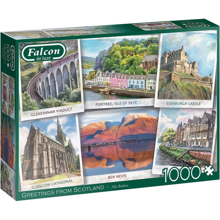 Falcon Greetings From Scotland 1000pc Puzzle