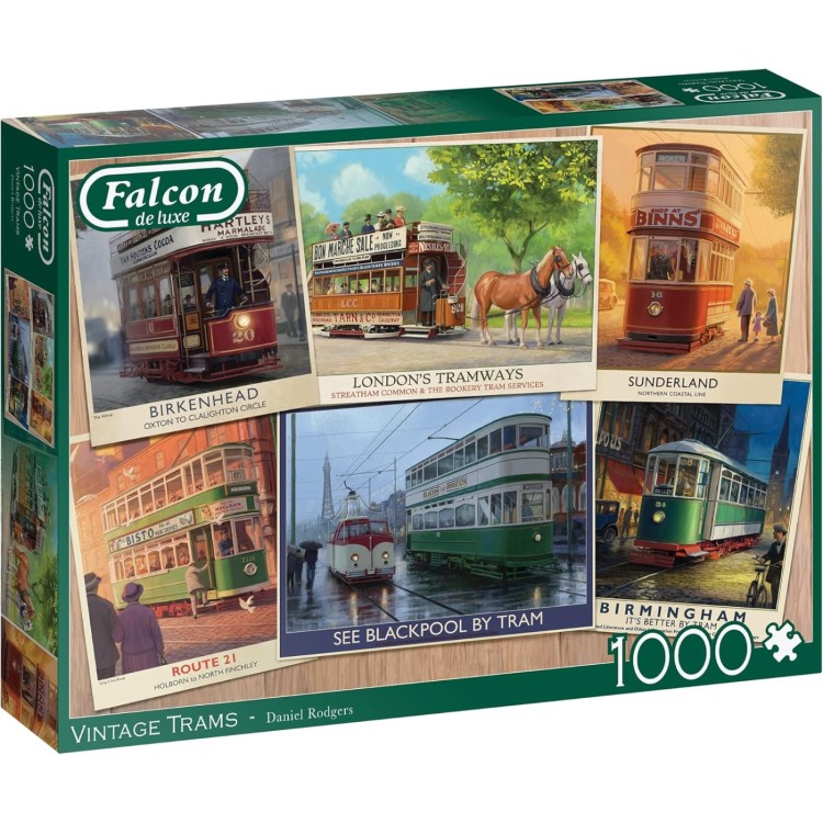 Falcon Vintage Trams 1000pc Puzzle