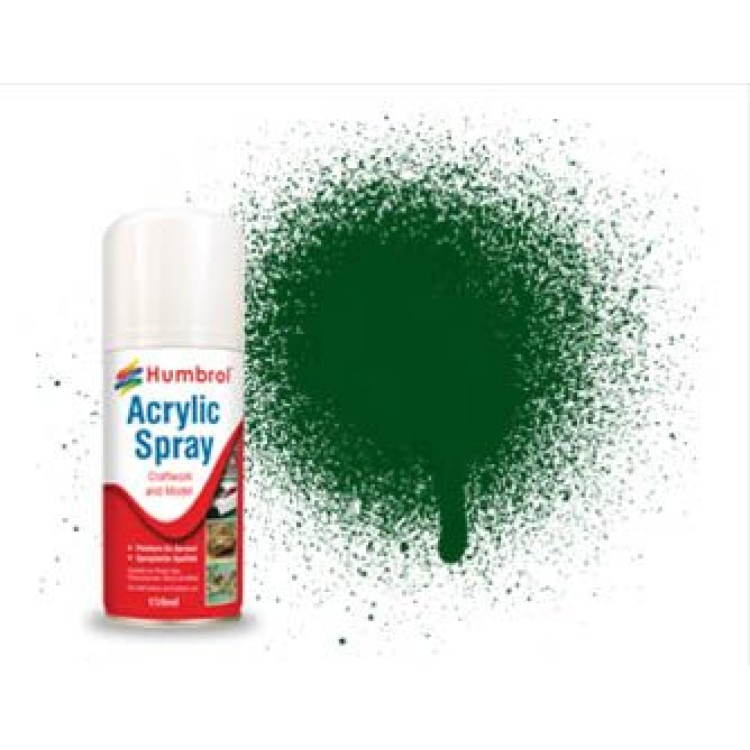 Humbrol Acrylic Spray 3 Brunswick Green Gloss 150ml