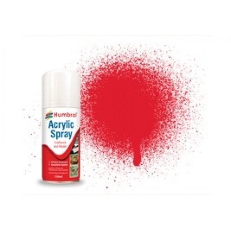 Humbrol Acrylic Spray 19 Red Gloss 150ml