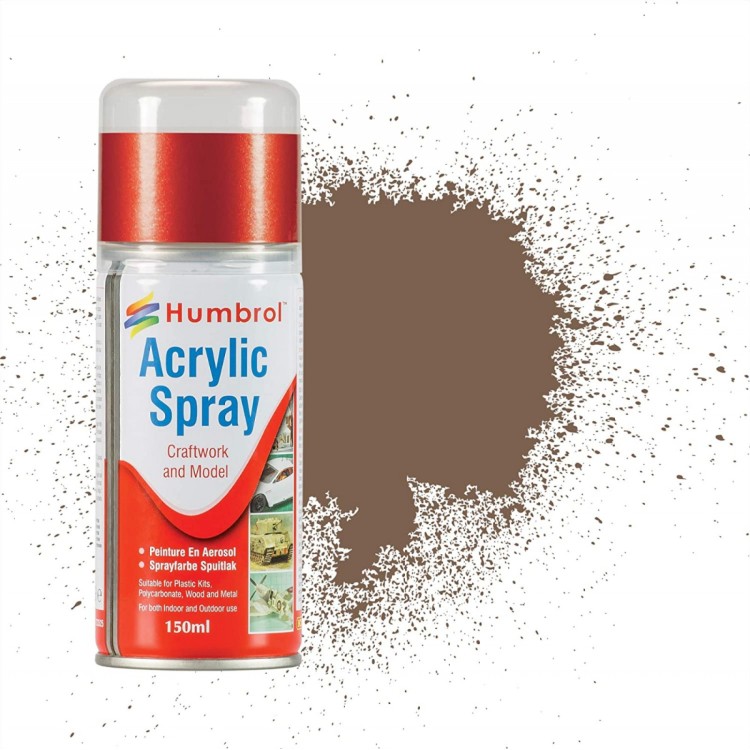 Humbrol Acrylic Spray 29 Dark Brown Matt 150ml