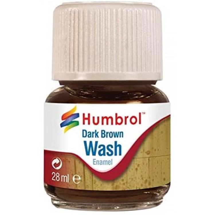 Humbrol Enamel Wash Dark Brown 28ml