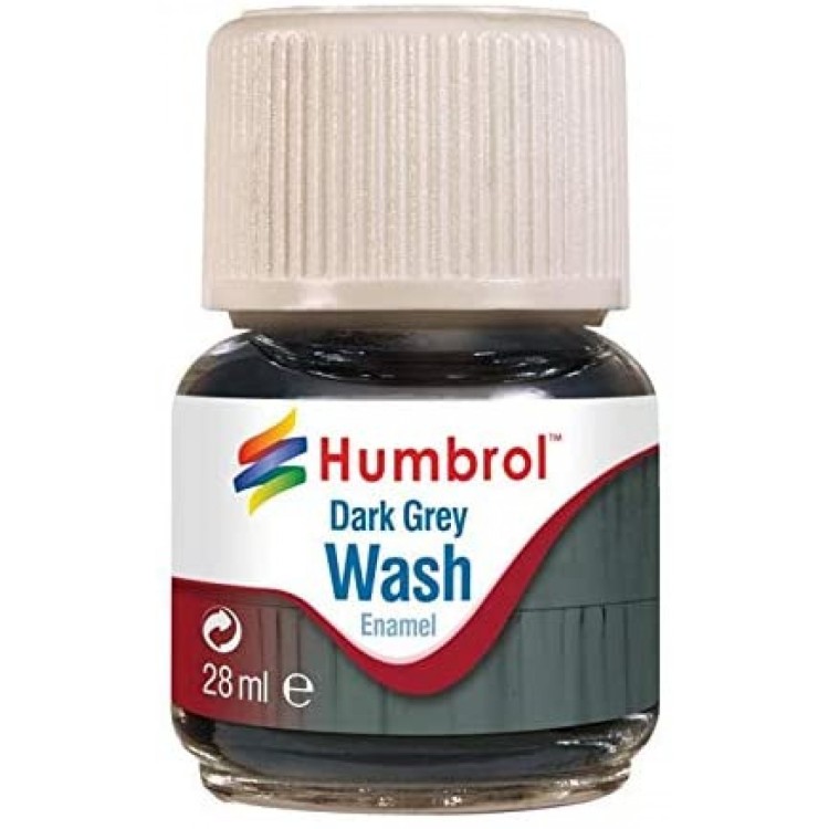 Humbrol Enamel Wash Dark Grey 28ml