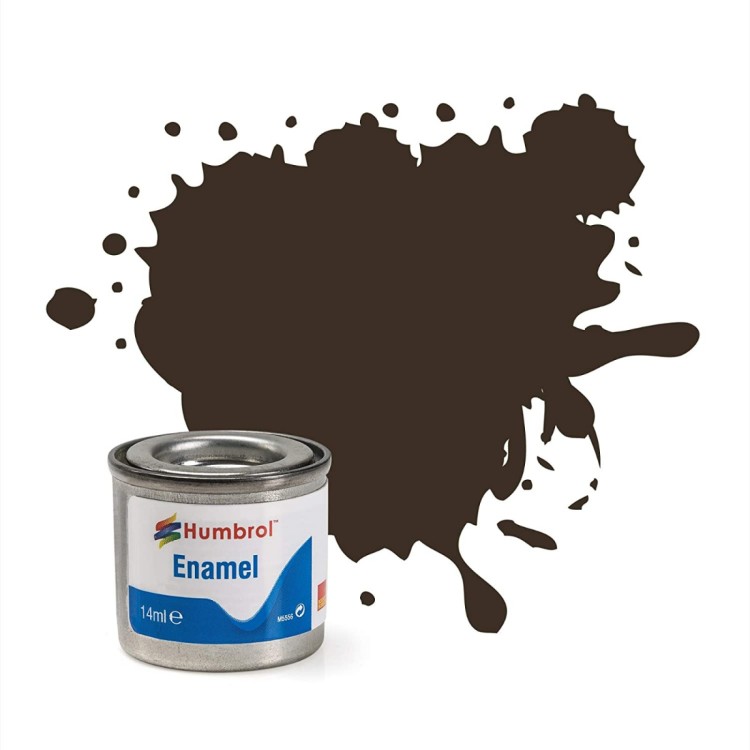 Humbrol Enamel Paint 10 Service Brown Gloss 14ml