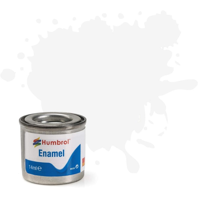 Humbrol Enamel Paint 130 White Satin 14ml