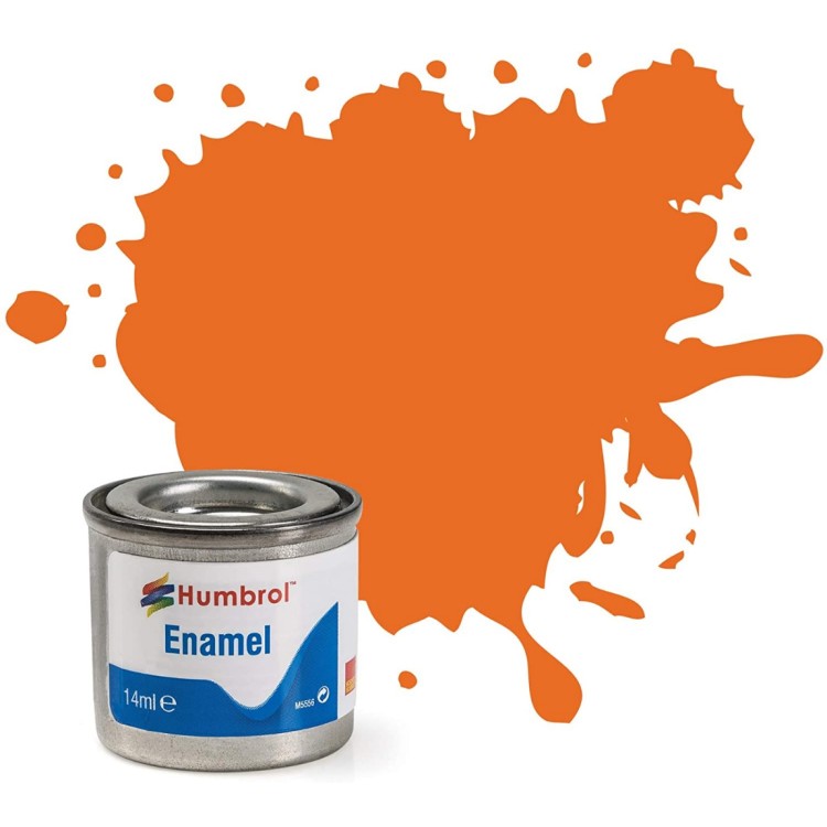 Humbrol Enamel Paint 18 Orange Gloss 14ml