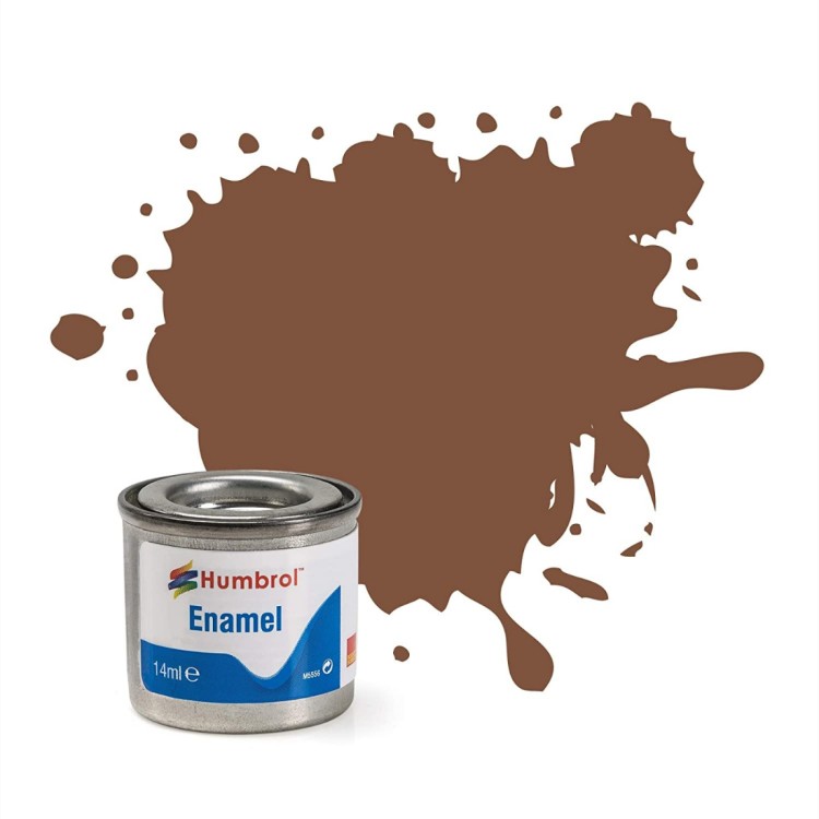 Humbrol Enamel Paint 186 Brown Matt 14ml