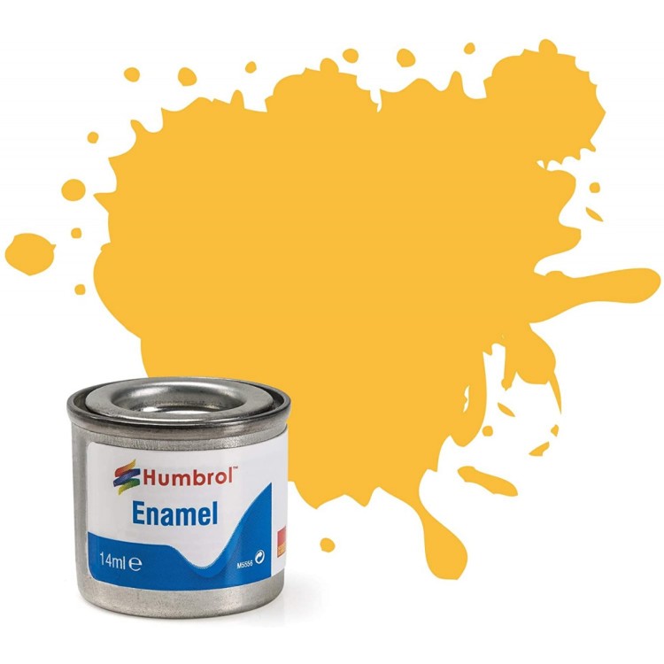 Humbrol Enamel Paint 24 Trainer Yellow Matt 14ml