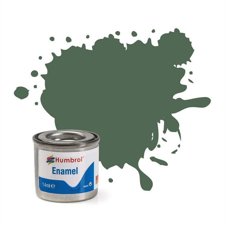 Humbrol Enamel Paint 76 Uniform Green Matt 14ml