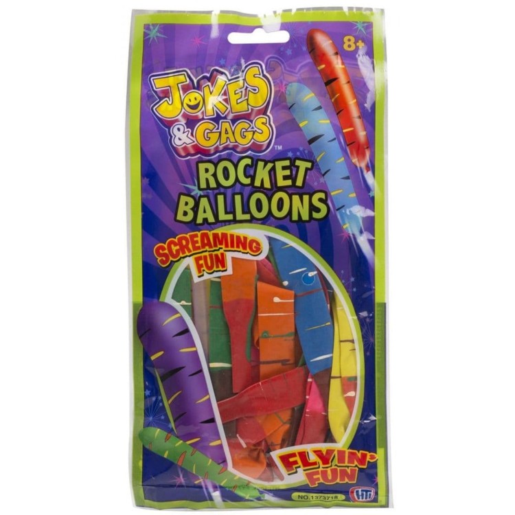 Jokes & Gags Rocket Balloons 12 Pack