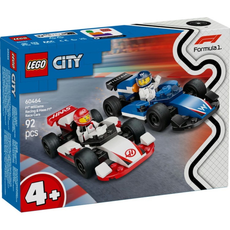 Lego City 60464 F1 Williams Racing & Haas F1 Race Cars 