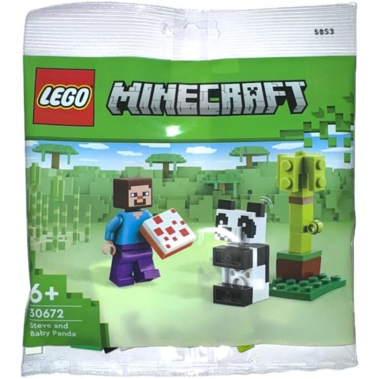 Lego Minecraft 30672 Steve and Baby Panda Polybag Set