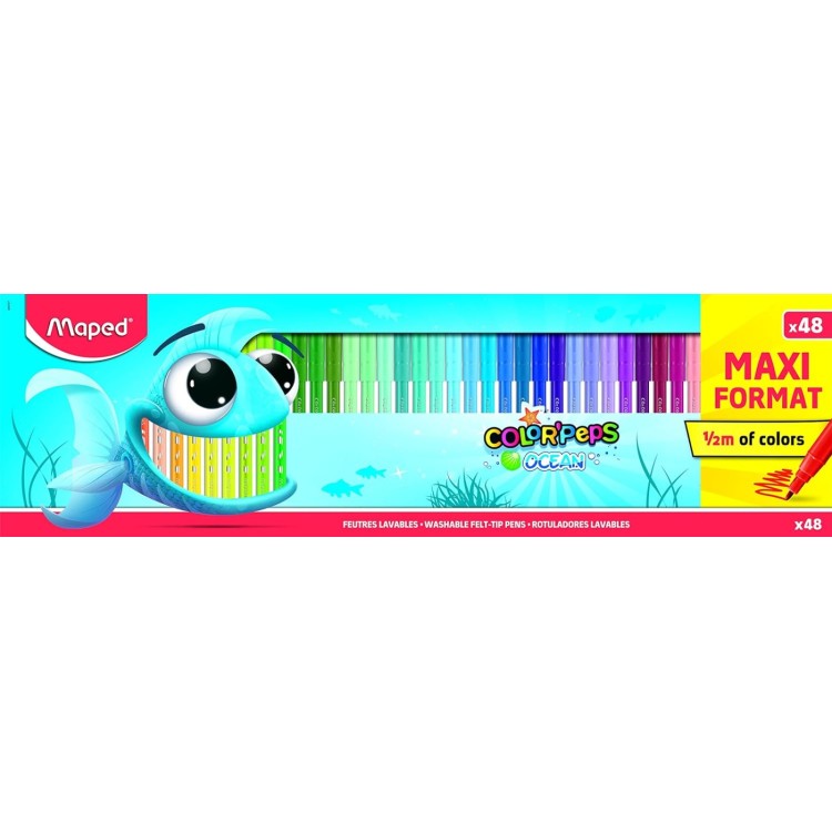 Maped ColorPeps Ocean Felt Tip Pens 48 Pack