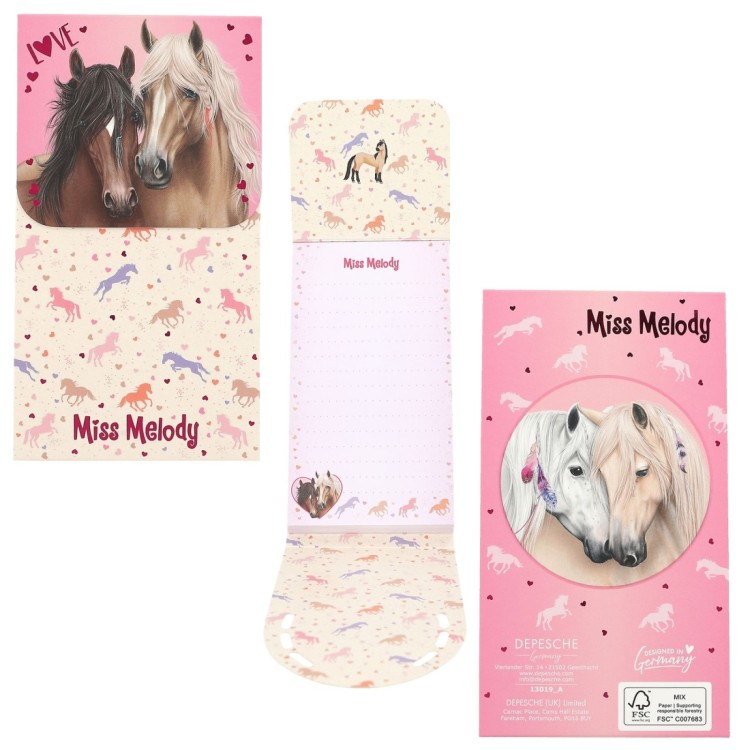 Miss Melody Notepad with Magnetic Closure