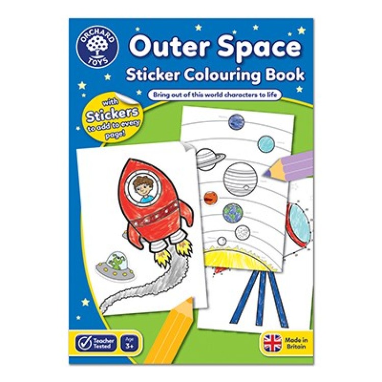 Orchard Outer Space Sticker Colouring Book