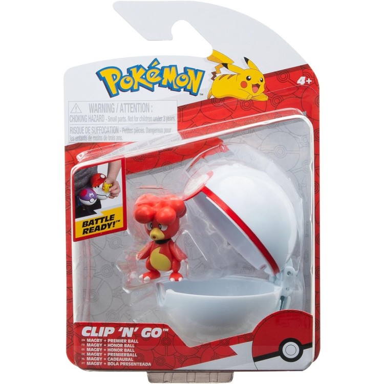 Pokemon Clip N Go Poke Ball - Magby