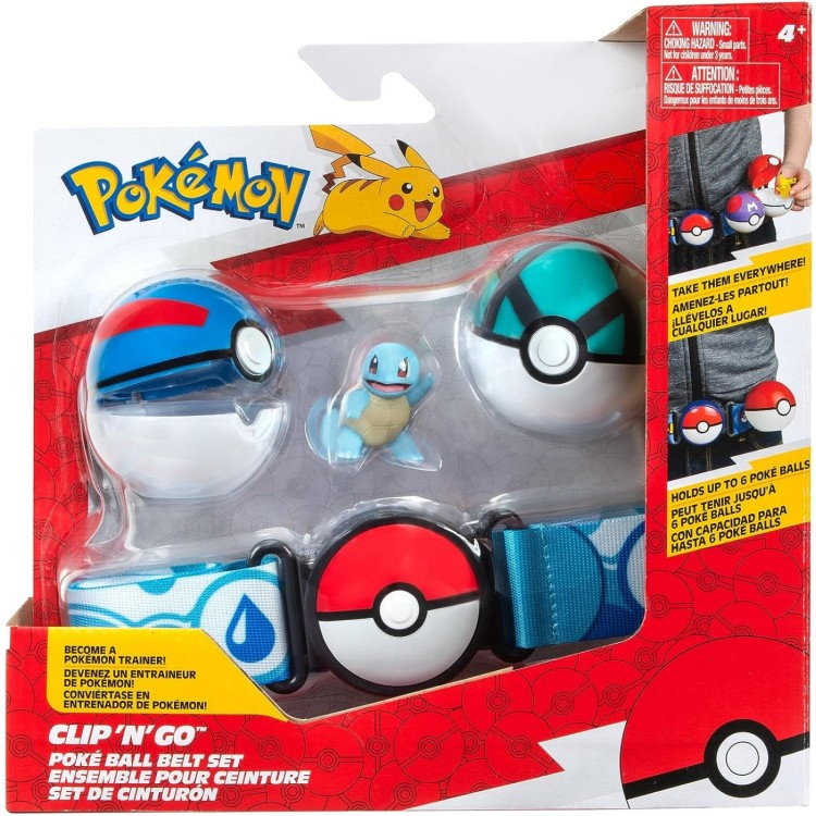 Pokemon Clip N Go Poke Ball Belt Set - Squirtle