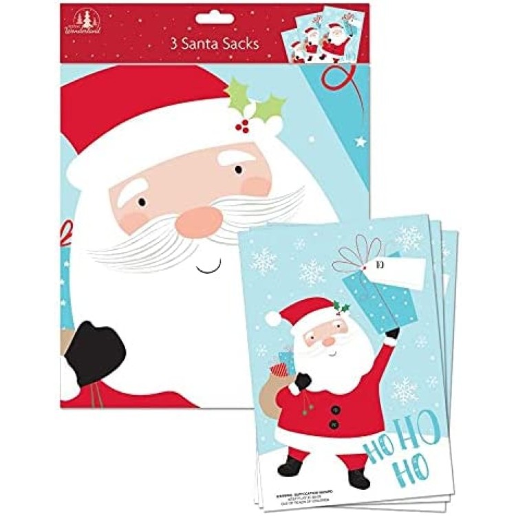 PVC Santa Sacks 3 Pack