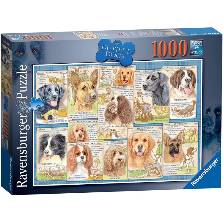 Ravensburger Dutiful Dogs 1000pc Puzzle