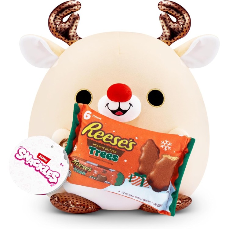 Snackles Large Plush Rudi Reindeer with Reeces Trees