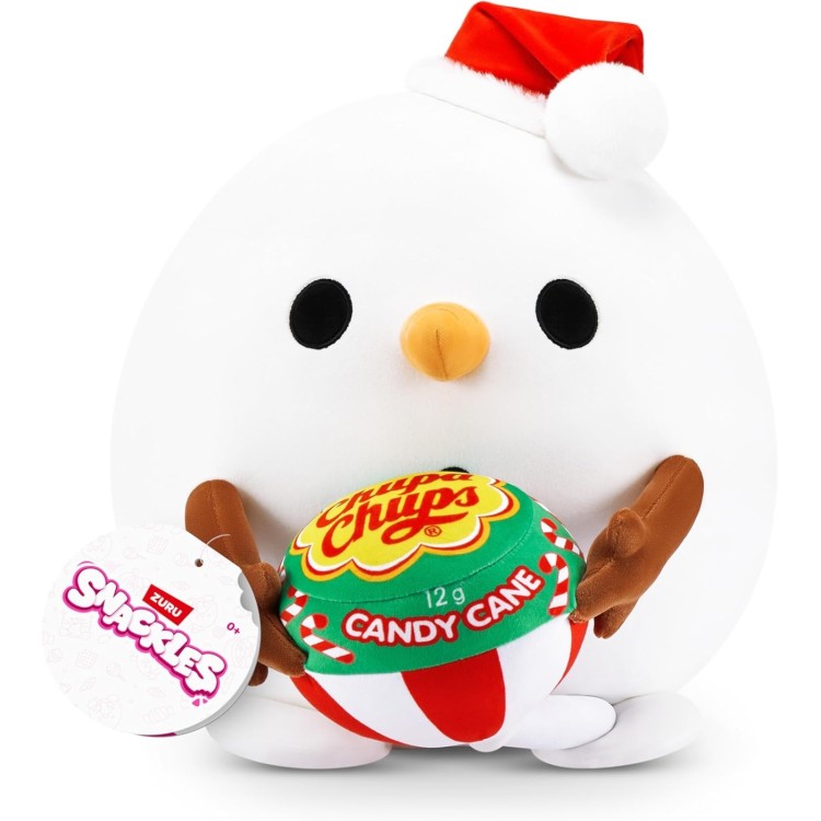 Snackles Large Plush Jack Snowman with Chupa Chups Candy Cane