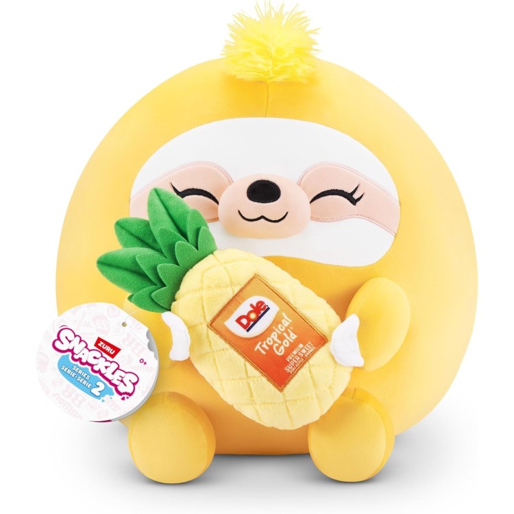 Snackles Medium Plushie - Sandy Sloth with Dole Pineapple