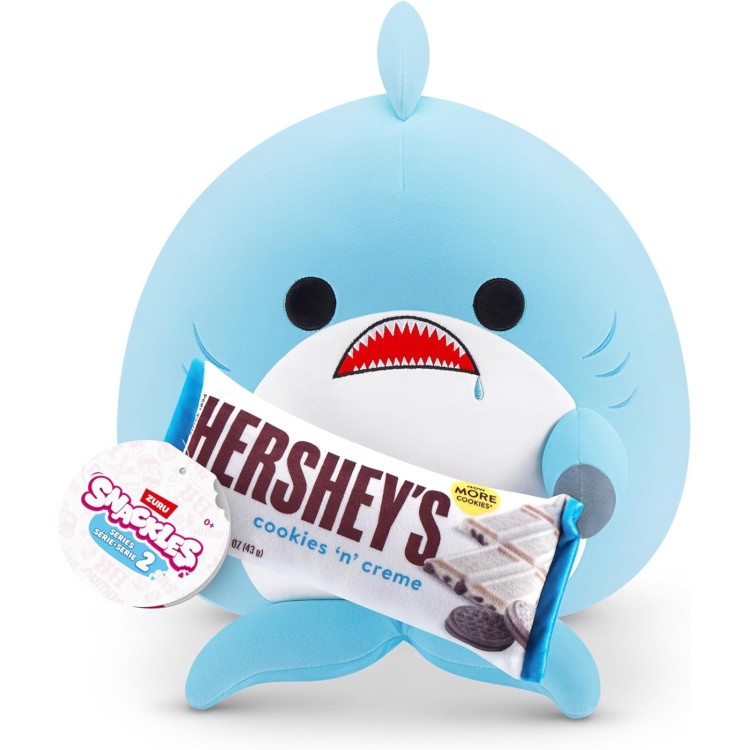 Snackles Medium Plushie - Seth Shark with Hersheys Bar