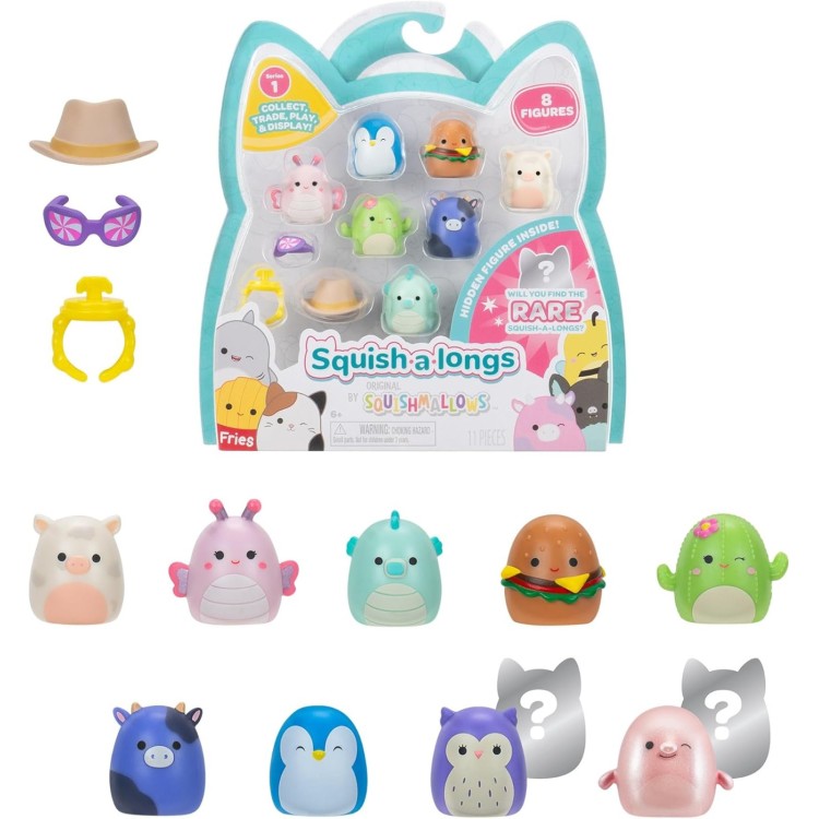 Squishmallows Squish-a-Longs 8 Figures Pack