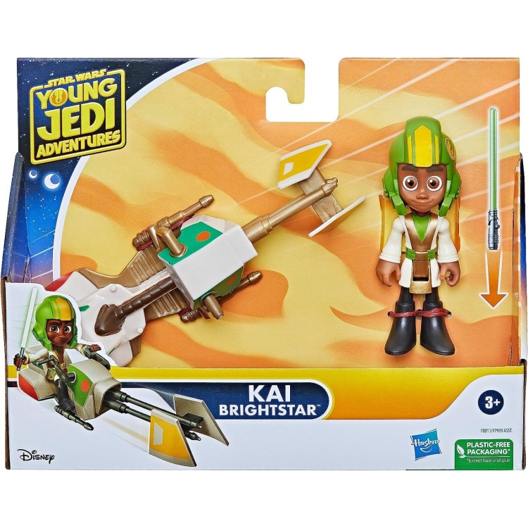 Star Wars Young Jedi Adventures Speeder Bike & Kai Brightstar Figure