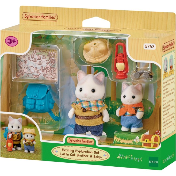 Sylvanian Families 5763 Exciting Exploration Set - Latte Cat Brother & Baby