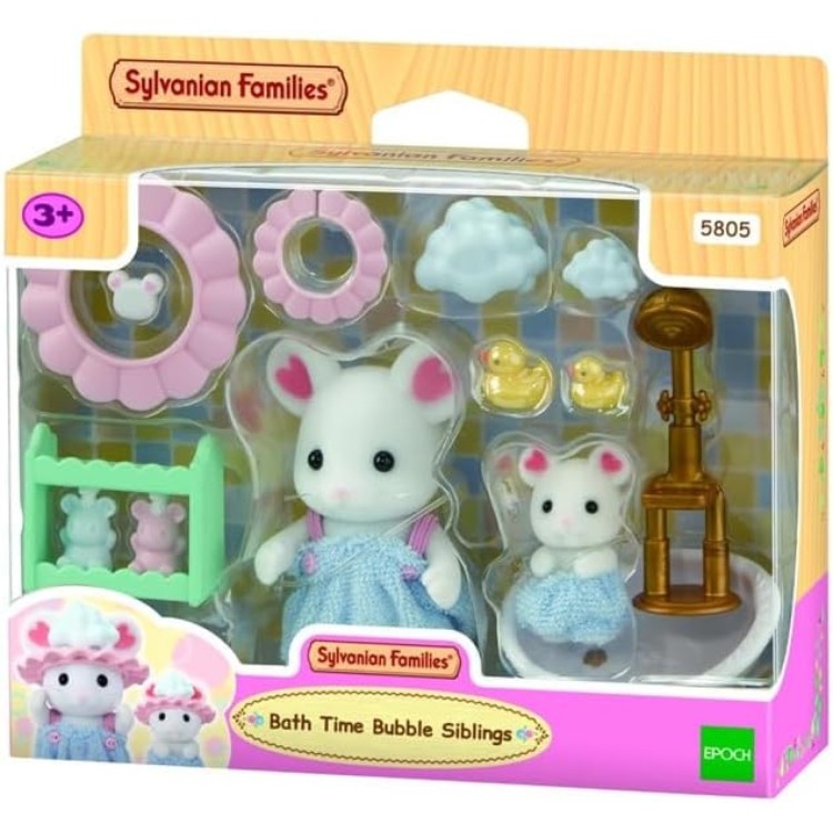 Sylvanian Families 5805 Bath Time Bubble Siblings