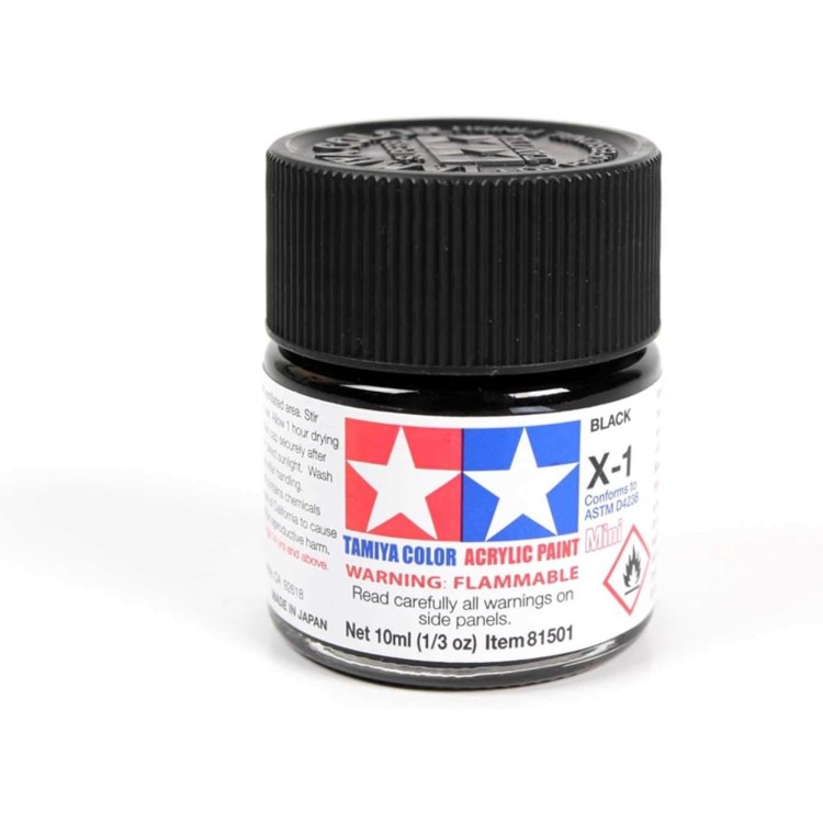 Tamiya Acrylic Paint X-1 Black 10ml 