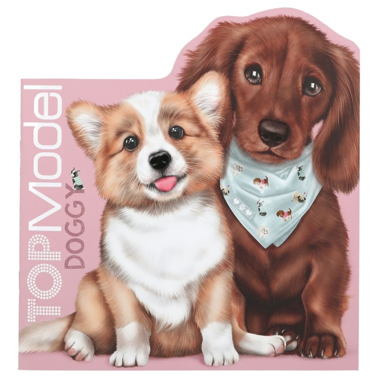 Top Model Doggy Shaped Sticker Colouring Book