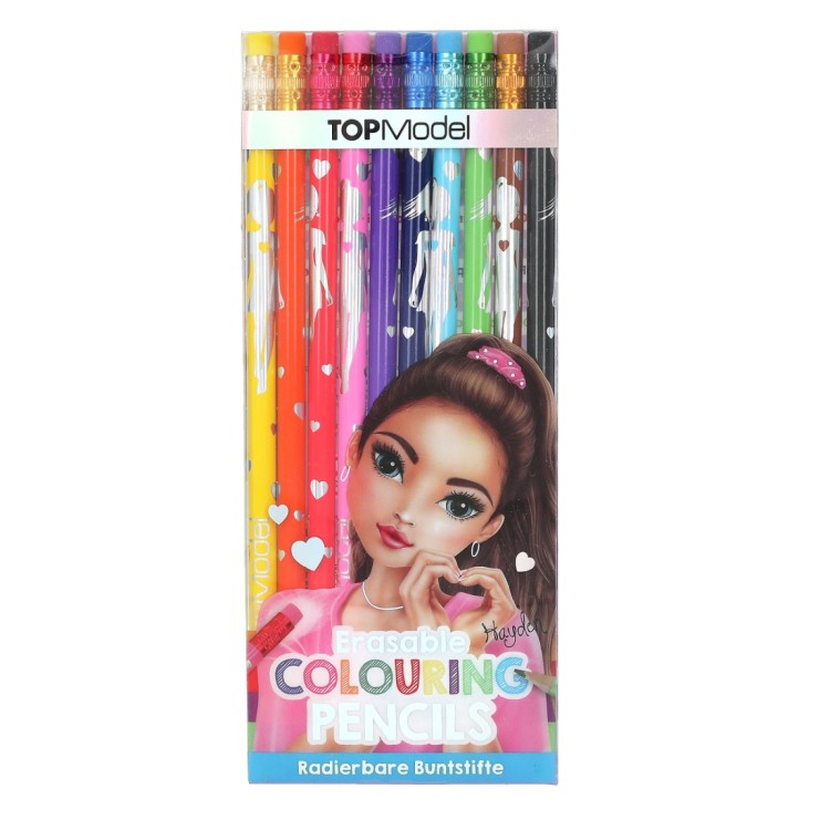 Top Model Erasable Colouring Pencils 10 Pack