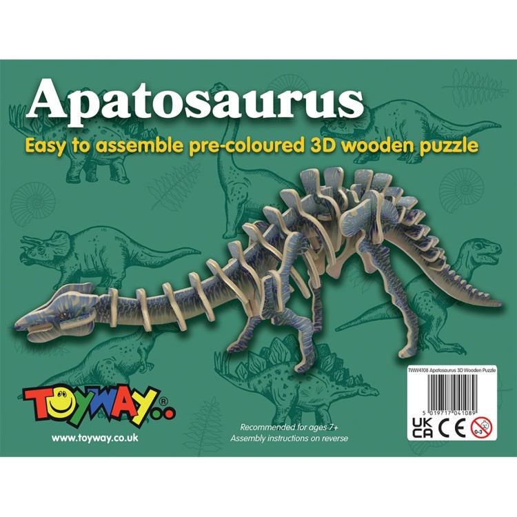 Toyway 3D Wooden Puzzle Apatosaurus