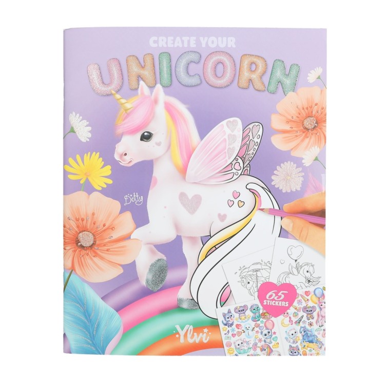 Ylvi Create Your Unicorn Colouring Sticker Book