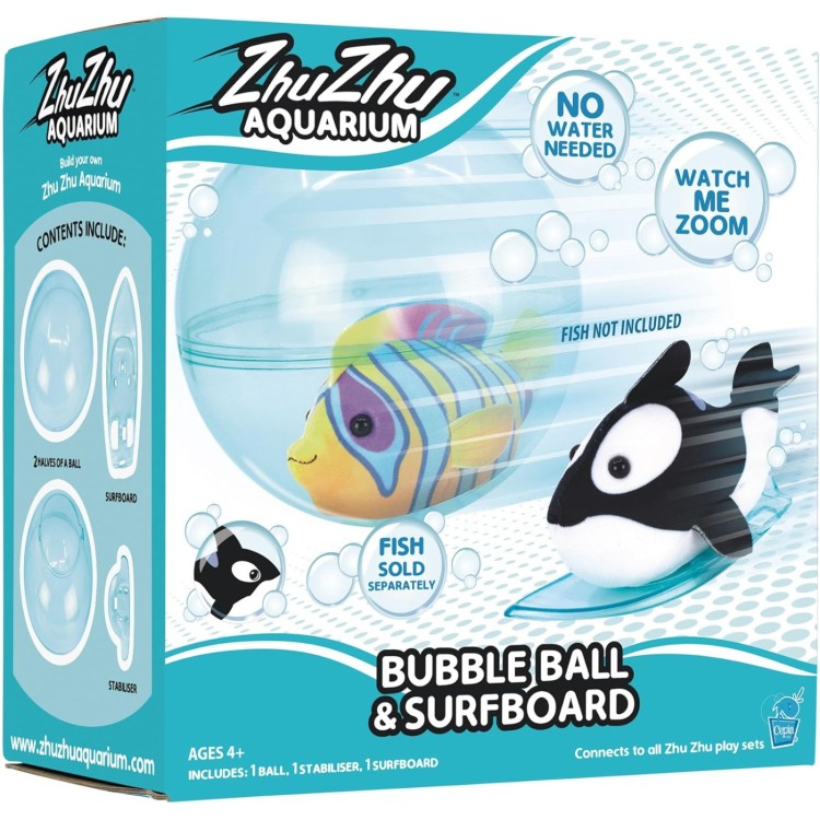 Zhu Zhu Aquarium Bubble Ball & Surfboard