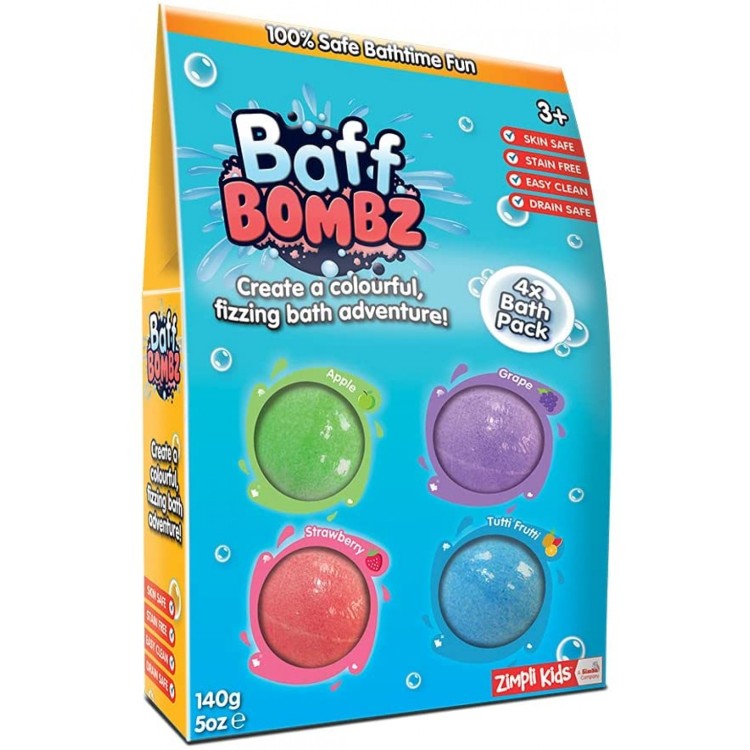 Zimpli Kids Baff Bombz Balls 4 Pack 140g